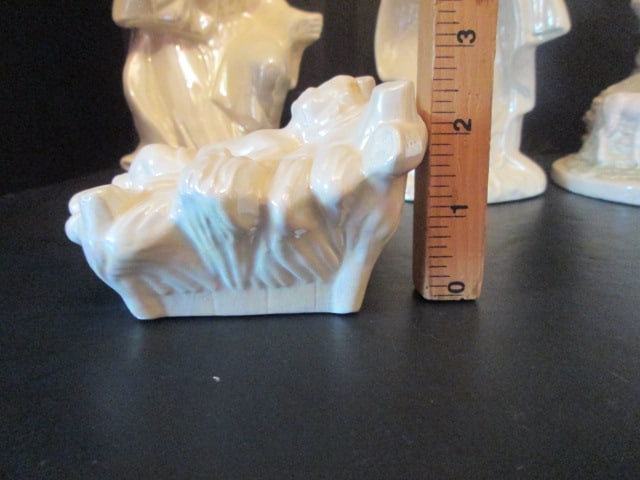 Hand Crafted Ceramic 3 Piece Nativity Set and Two Jesus with Little Children Figures - 5