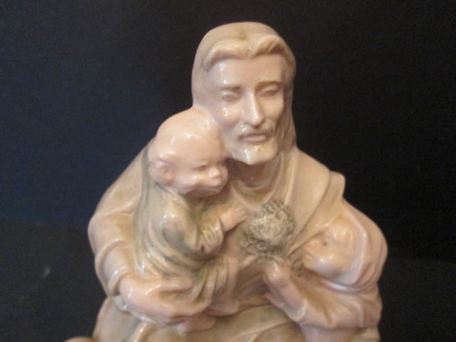 Hand Crafted Ceramic 3 Piece Nativity Set and Two Jesus with Little Children Figures - 9