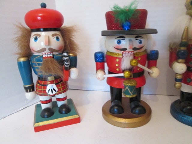 Five Small Handpainted Wooden Nutcrackers - 2