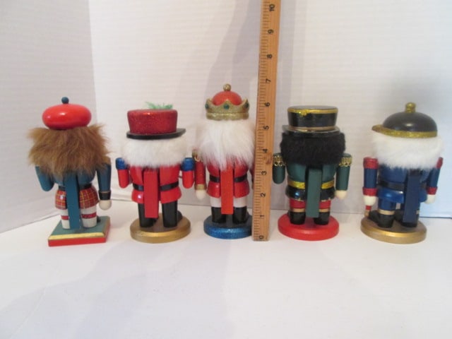 Five Small Handpainted Wooden Nutcrackers - 6