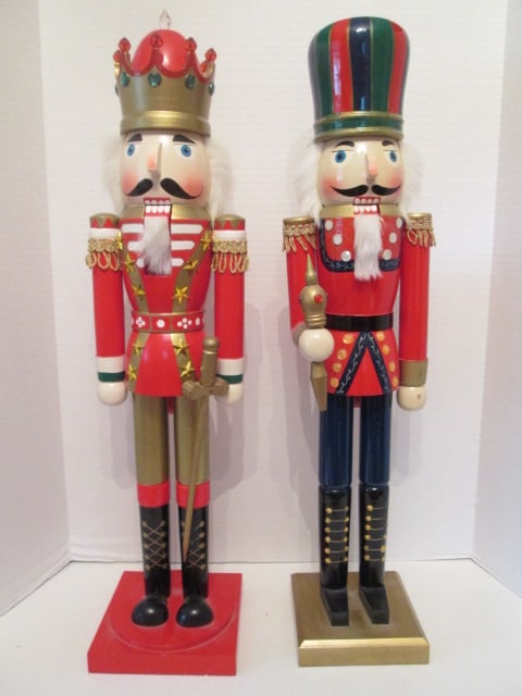 Two 24"h Handpainted Nutcrackers: .