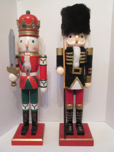 Two 24"h Handpainted Nutcrackers: .