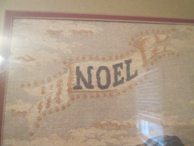 Framed and Matted "Noel" Old World Santa Tapestry Panel - 3