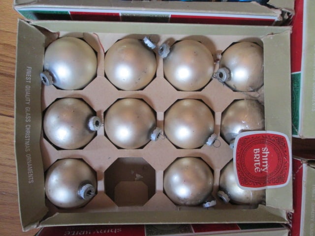 Five Boxes of "Shine Brite" Glass Ornaments in Original Boxes - 4