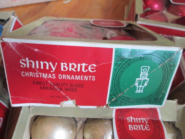 Five Boxes of "Shine Brite" Glass Ornaments in Original Boxes - 6