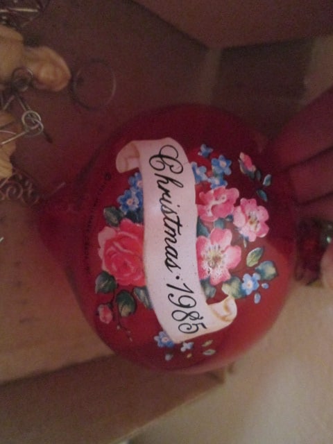 Hallmark Keepsake Santa and Angel Ornaments, 1985 "Grandmother" Glass Ornament and - 8