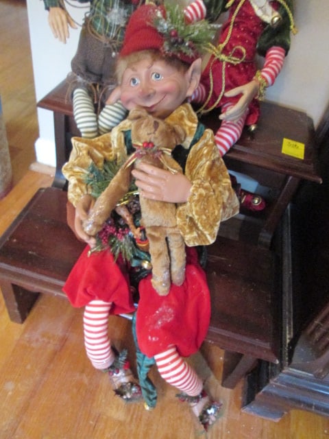 Three Posable Holiday Elves - 2
