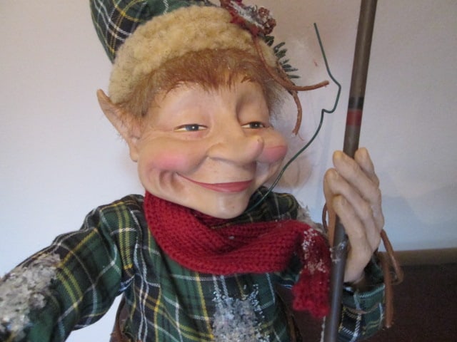 Three Posable Holiday Elves - 9