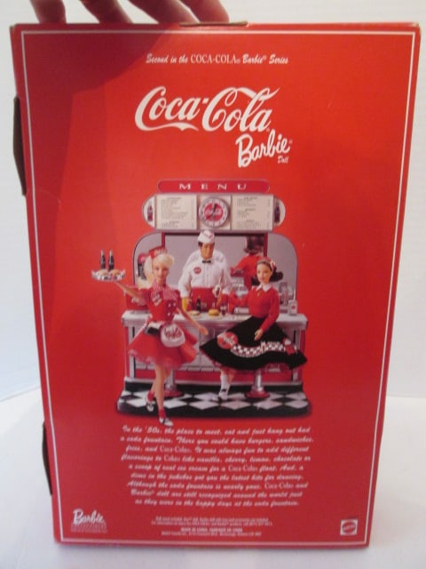 Three 1990's Mattel Coca-Cola Barbies in Original Boxes - 12