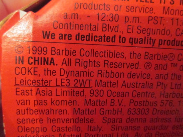 Three 1990's Mattel Coca-Cola Barbies in Original Boxes - 13