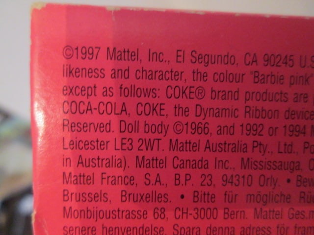 Three 1990's Mattel Coca-Cola Barbies in Original Boxes - 4