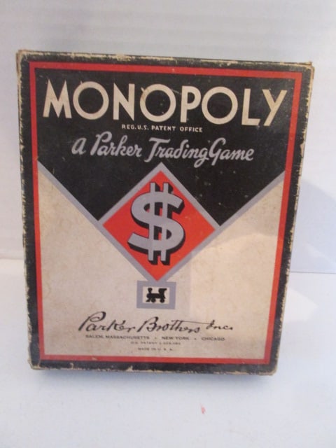 1936 Parker Brothers "Monopoly A Parker Trading Game" Board Game Set (1 of 7)