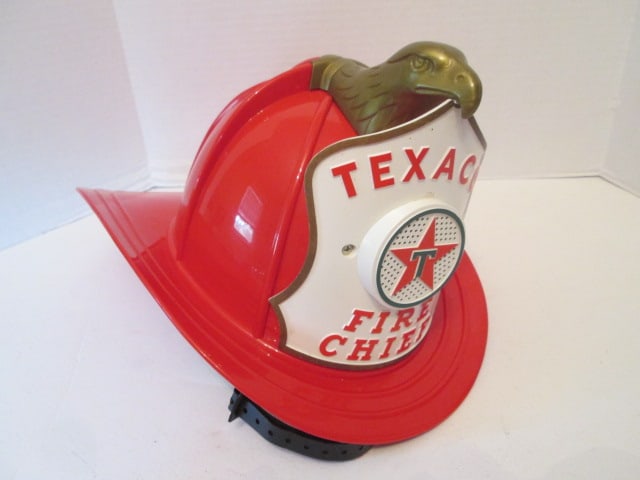 Brown & Bigelow "Texaco Fire Chief" Helmet with Sound/Microphone: untested