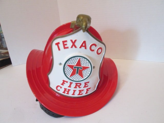 Brown & Bigelow "Texaco Fire Chief" Helmet with Sound/Microphone - 2