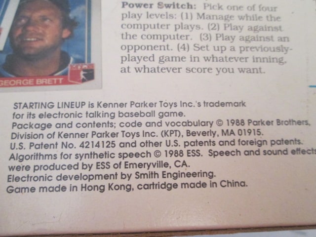 1988 Parker Brothers "Starting Lineup Talking Baseball" Electronic Game in Original Box - 4