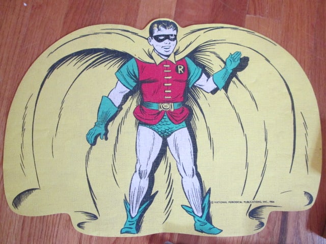 1966 National Periodical Publications "Batman Robin Boy Wonder" Placemat, - 2
