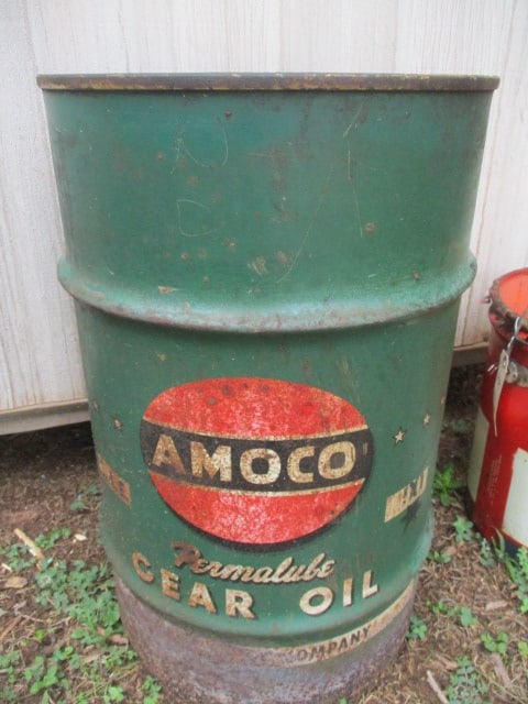 Vintage Amoco Permalube Gear Oil Drum: 14 1/2"dia x 23 1/2", No Shipping has oil residue, Local Pickup Only