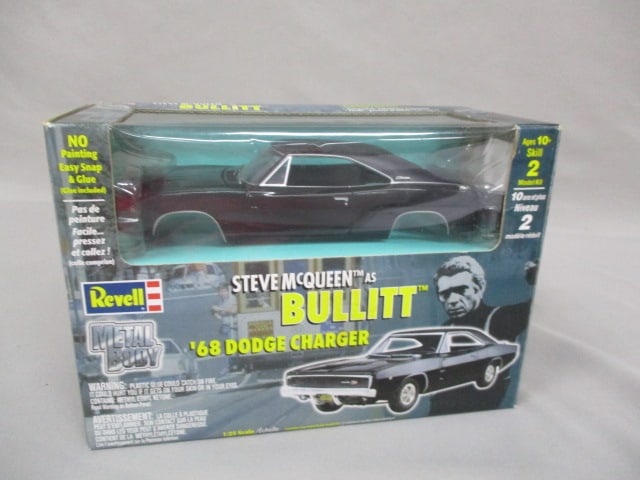 1968 Dodge Charger Model Kit Metal Body "Steve McQueen Bullitt": By Revell New Old Stock