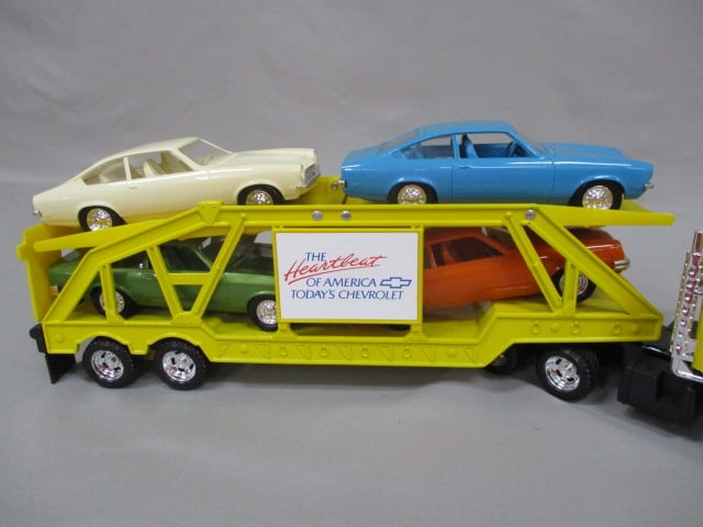Vintage Chevrolet "Heartbeat of America" Semi Car Carrier Truck 19.5" - 3