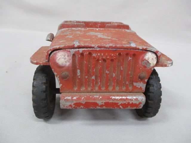 Vintage Cast Aluminum Toy Jeep 10.5" - 3