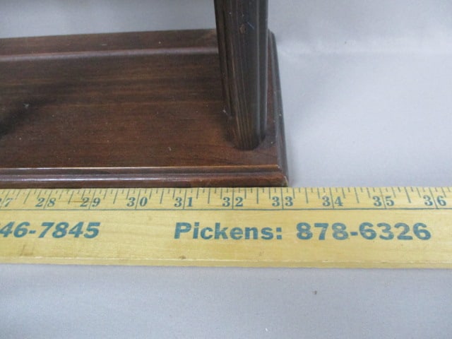 Vintage Wood Curio Wall Display Shelf - 3