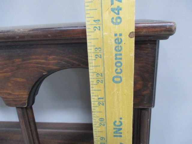 Vintage Wood Curio Wall Display Shelf - 4