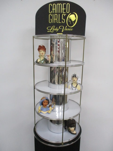 Cameo Girls Lady Vases Rotating Multi-Level Shelves Display Case - 2