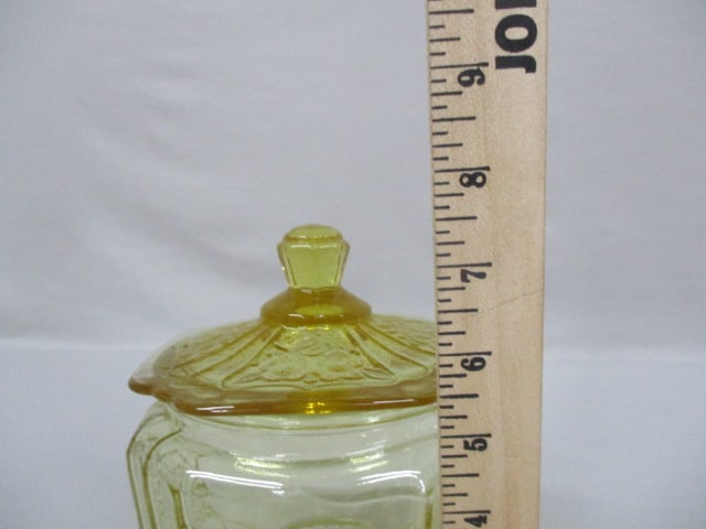 Indiana Glass Madrid Amber Pattern Cookie/Biscuit Jar 7.5" - 5