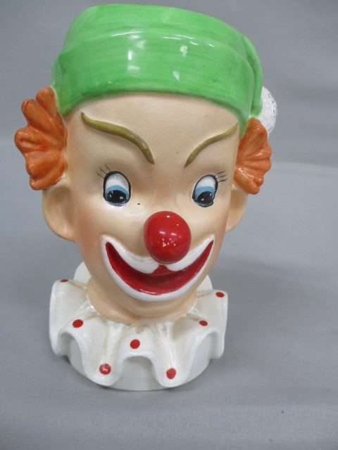 6" Napcoware #C3321 Clown Head Vase: .