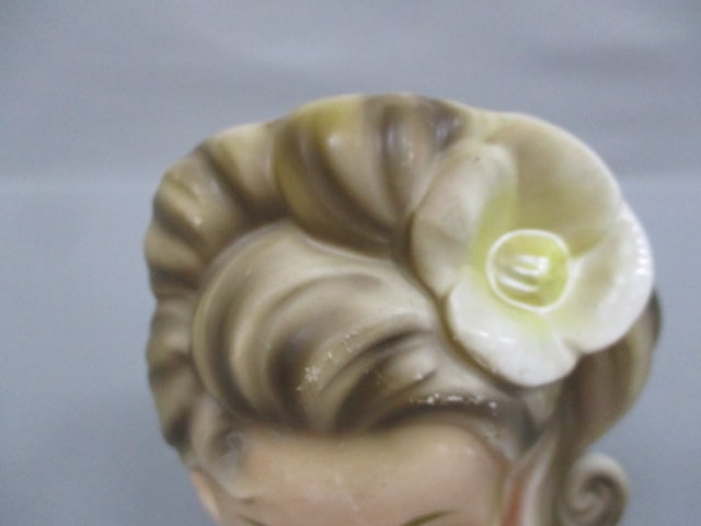 5.5" Inarco #E-3157 Young Girl Head Vase - 2