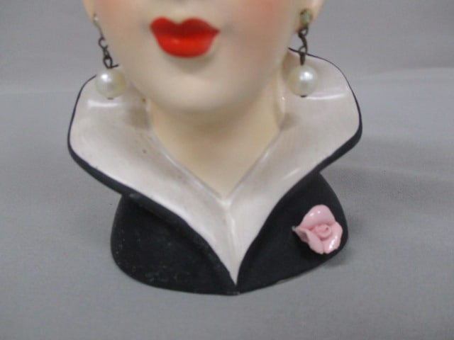 5" Relpo #K-1614 Lady Head Vase - 3