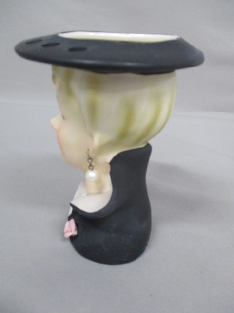 5" Relpo #K-1614 Lady Head Vase - 6