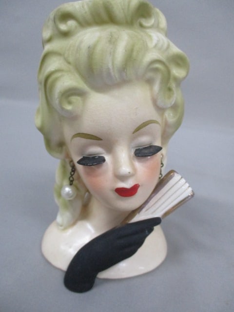 5" Inarco 1964 #E-1610 Lady Head Vase (1 of 9)