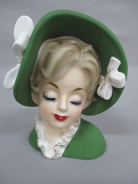 6" Lady Head Vase: .