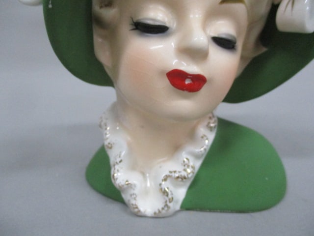 6" Lady Head Vase - 4