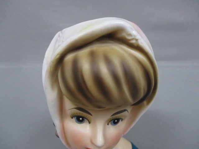 6" Relpo #K-1615 Lady Head Vase - 3