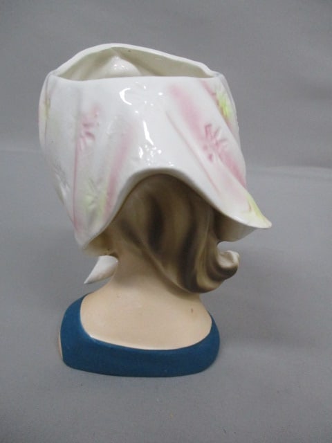6" Relpo #K-1615 Lady Head Vase - 5