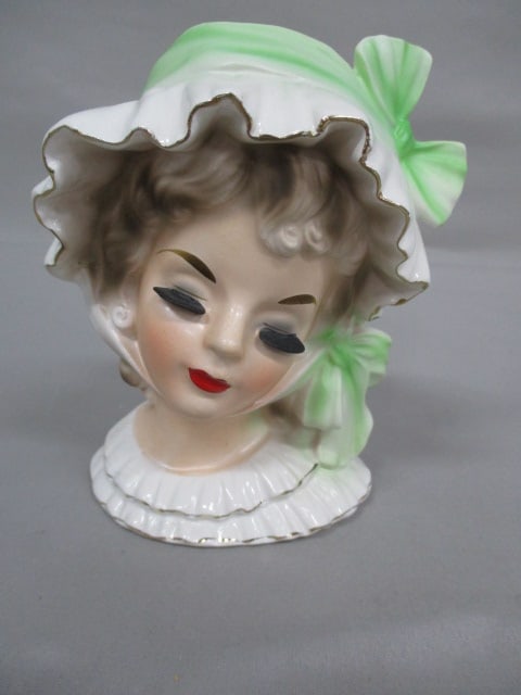 6" Norleans Lady Head Vase: .