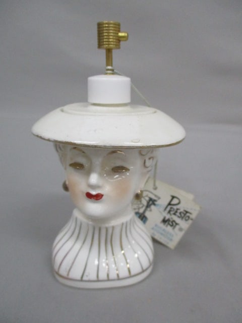 5" I.W. Rice & Co Lady Head Perfume Bulbless Atomizer: .