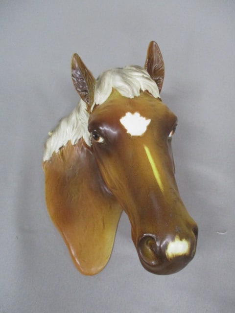 Vintage Norcrest #P636 Porcelain Horse Head Plaque 7": .