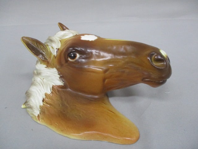 Vintage Norcrest #P636 Porcelain Horse Head Plaque 7" - 2