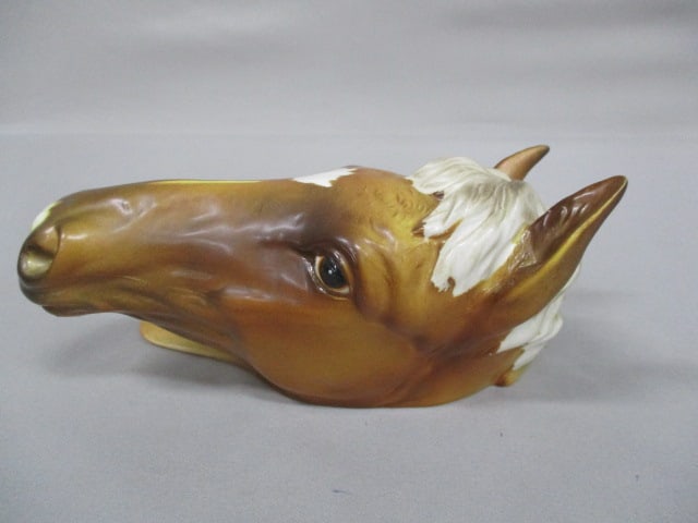 Vintage Norcrest #P636 Porcelain Horse Head Plaque 7" - 3