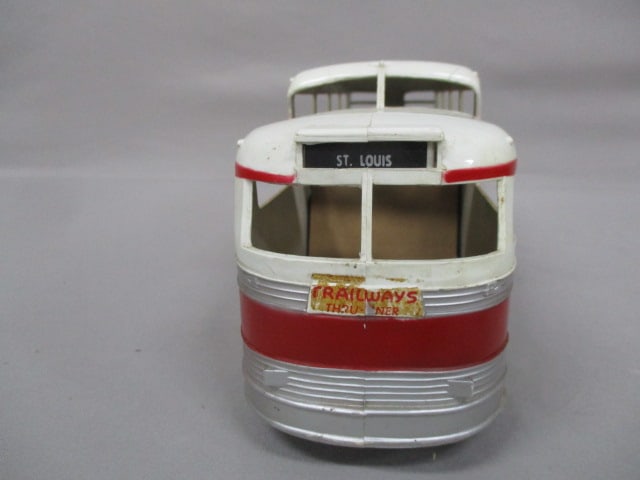 Vintage Trailways "Thru-Liner" Plastic Bus w/ Steel Bottom 17" - 3