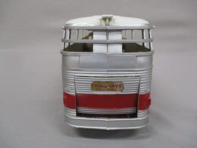 Vintage Trailways "Thru-Liner" Plastic Bus w/ Steel Bottom 17" - 6