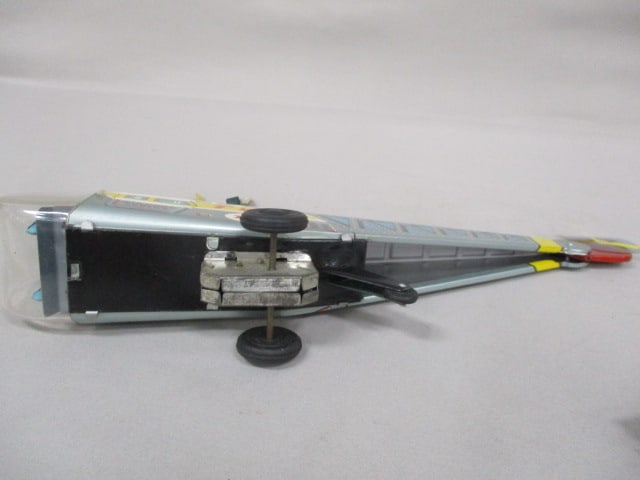 Vintage Tin Litho TWA Airport Service Friction Helicopter 13" - 9