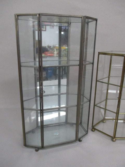 3 Glass and Metal Wall Mount/Tabletop Display Cabinets - 2