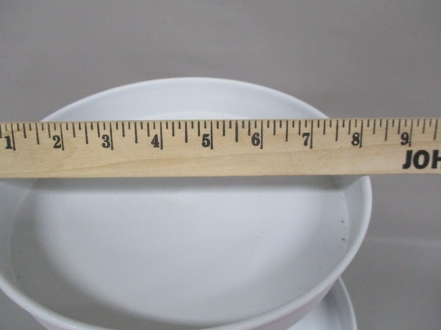 White Three Tiered Decorative Metal Tray 17.5" - 2