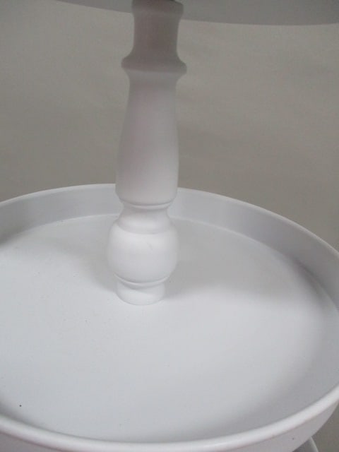 White Three Tiered Decorative Metal Tray 17.5" - 6