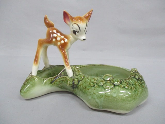 1940's/50's Walt Disney Productions Bambi Ceramic Planter: 9" x 6.5"