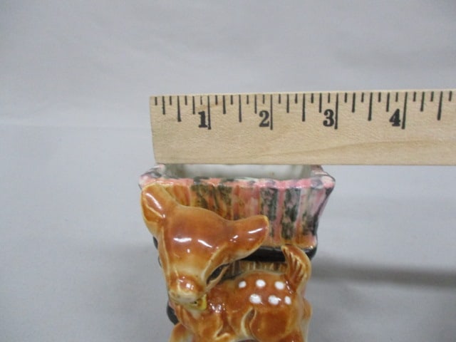 Vintage #1466 Fawn Planter 3" x 3.5" - 6